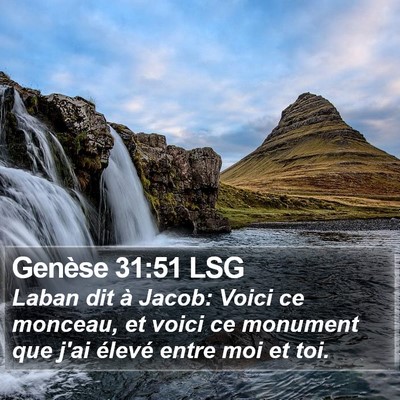 Genèse 31:51 LSG Bible Verse Image