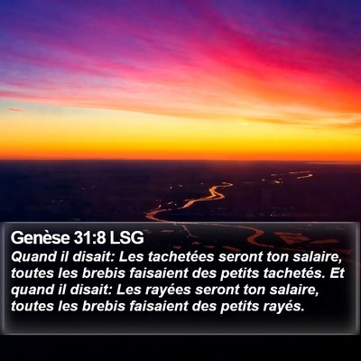 Genèse 31:8 LSG Bible Verse Image