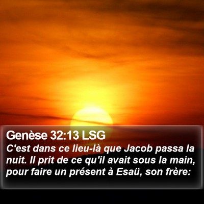 Genèse 32:13 LSG Bible Verse Image