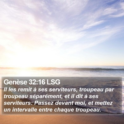 Genèse 32:16 LSG Bible Verse Image