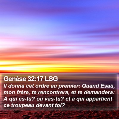 Genèse 32:17 LSG Bible Verse Image
