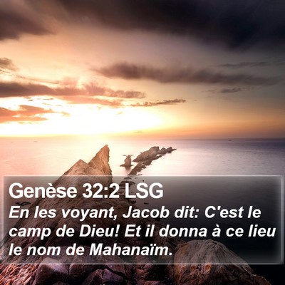 Genèse 32:2 LSG Bible Verse Image