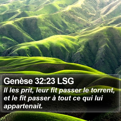 Genèse 32:23 LSG Bible Verse Image