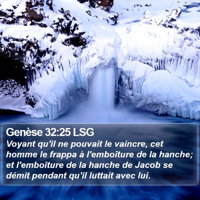 Genèse 32:25 LSG Bible Verse Image