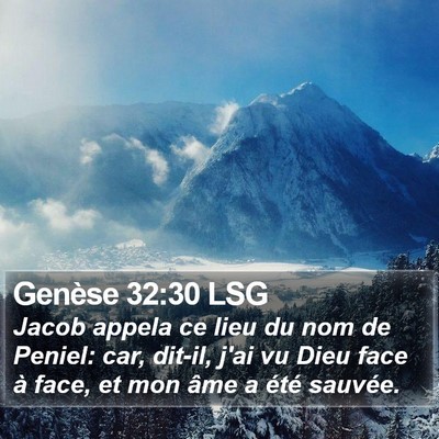 Genèse 32:30 LSG Bible Verse Image