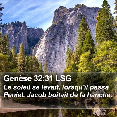 Genèse 32:31 LSG Bible Verse Image