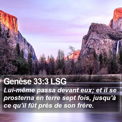 Genèse 33:3 LSG Bible Verse Image