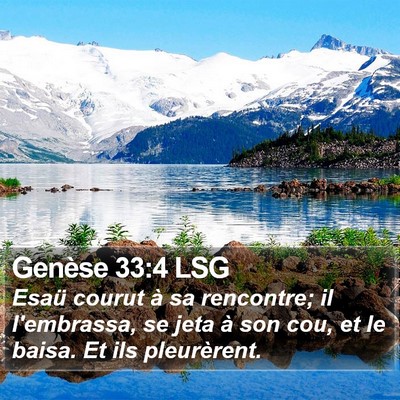 Genèse 33:4 LSG Bible Verse Image