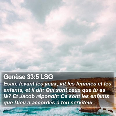 Genèse 33:5 LSG Bible Verse Image