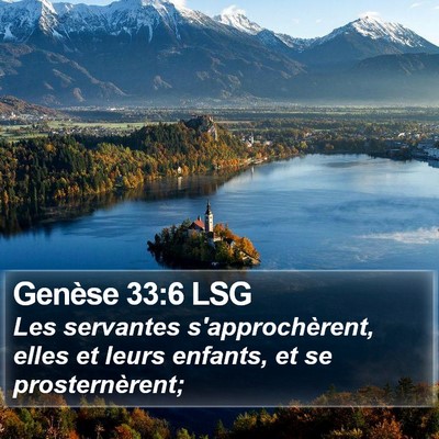 Genèse 33:6 LSG Bible Verse Image