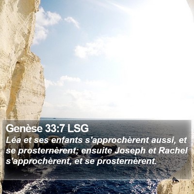 Genèse 33:7 LSG Bible Verse Image