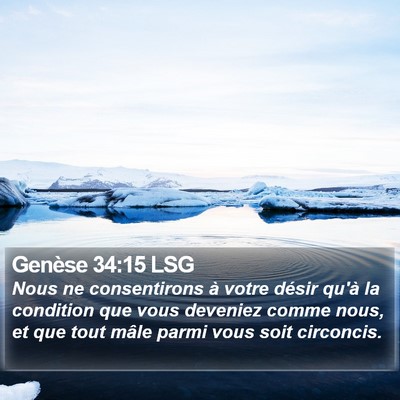Genèse 34:15 LSG Bible Verse Image