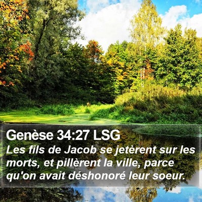 Genèse 34:27 LSG Bible Verse Image