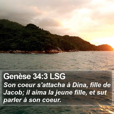 Genèse 34:3 LSG Bible Verse Image