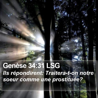 Genèse 34:31 LSG Bible Verse Image