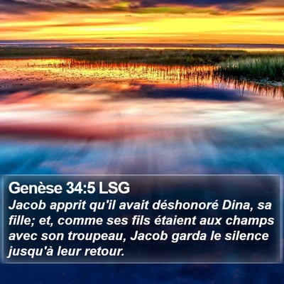 Genèse 34:5 LSG Bible Verse Image