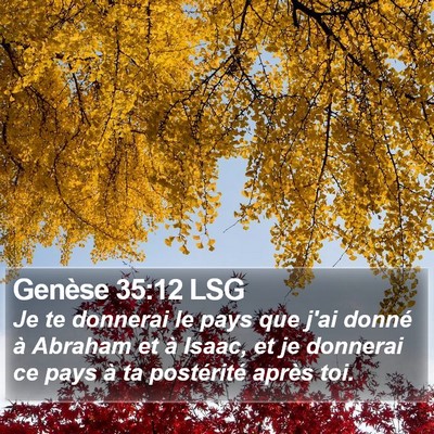 Genèse 35:12 LSG Bible Verse Image