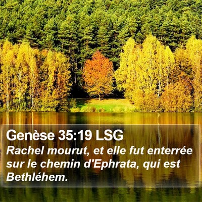 Genèse 35:19 LSG Bible Verse Image