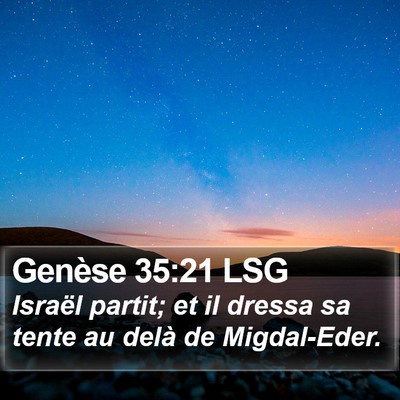 Genèse 35:21 LSG Bible Verse Image