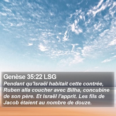 Genèse 35:22 LSG Bible Verse Image