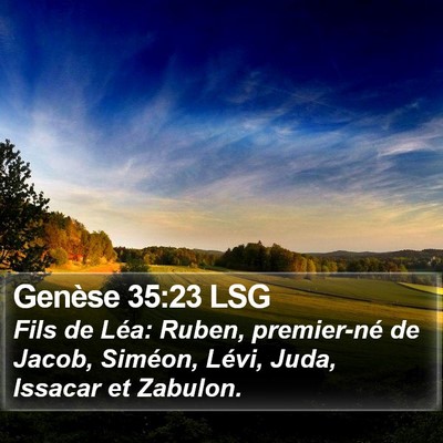 Genèse 35:23 LSG Bible Verse Image