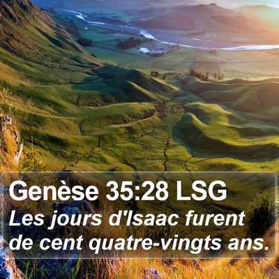 Genèse 35:28 LSG Bible Verse Image