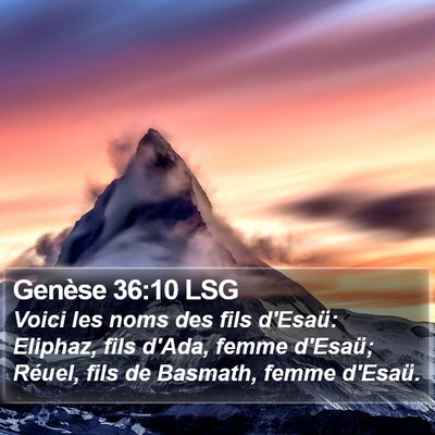 Genèse 36:10 LSG Bible Verse Image