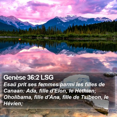 Genèse 36:2 LSG Bible Verse Image