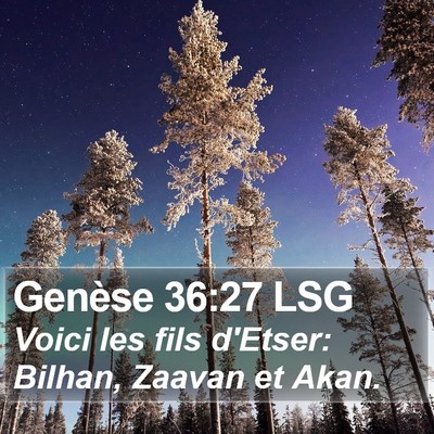 Genèse 36:27 LSG Bible Verse Image
