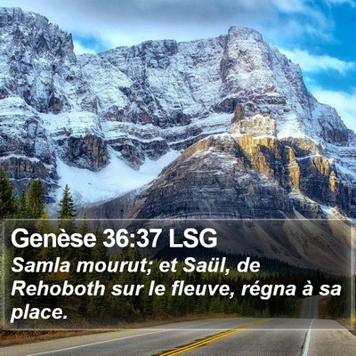 Genèse 36:37 LSG Bible Verse Image