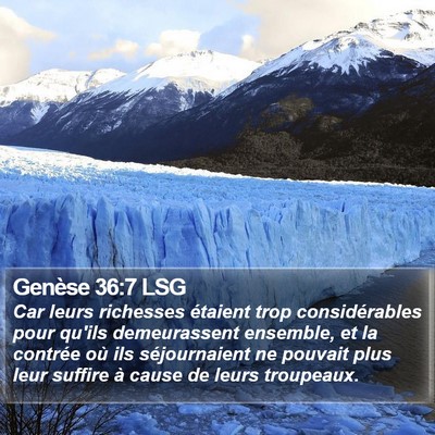 Genèse 36:7 LSG Bible Verse Image
