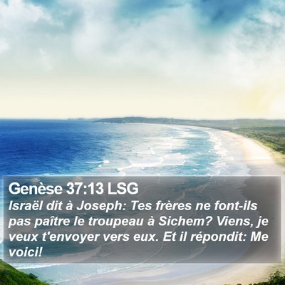 Genèse 37:13 LSG Bible Verse Image