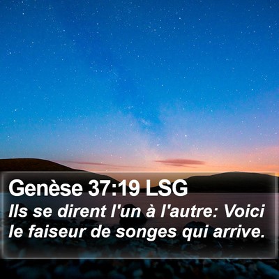 Genèse 37:19 LSG Bible Verse Image
