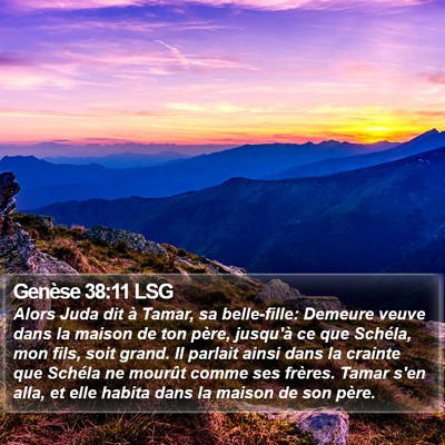 Genèse 38:11 LSG Bible Verse Image
