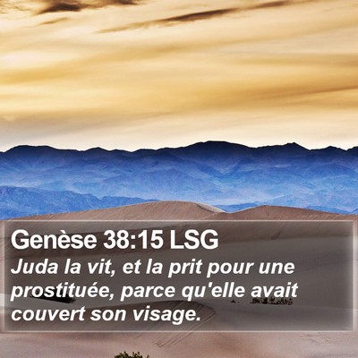 Genèse 38:15 LSG Bible Verse Image