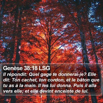 Genèse 38:18 LSG Bible Verse Image