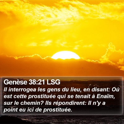 Genèse 38:21 LSG Bible Verse Image