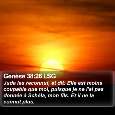 Genèse 38:26 LSG Bible Verse Image