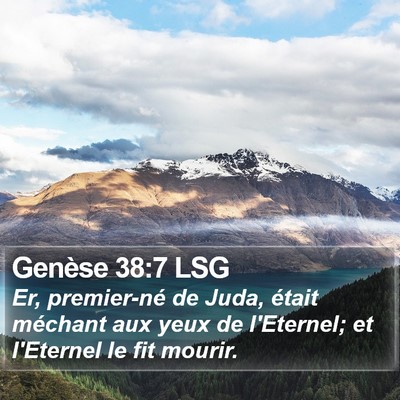 Genèse 38:7 LSG Bible Verse Image