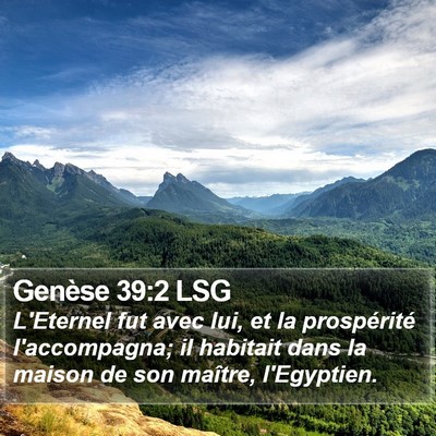 Genèse 39:2 LSG Bible Verse Image