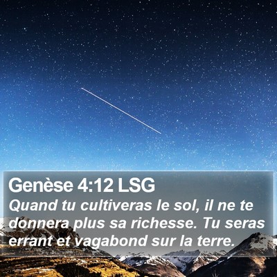 Genèse 4:12 LSG Bible Verse Image