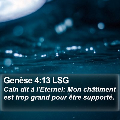 Genèse 4:13 LSG Bible Verse Image