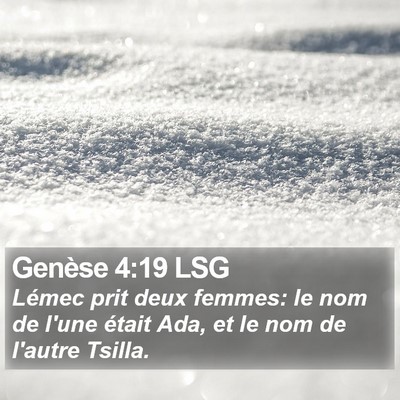 Genèse 4:19 LSG Bible Verse Image