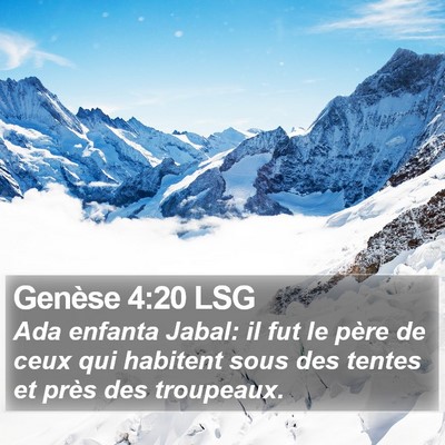 Genèse 4:20 LSG Bible Verse Image