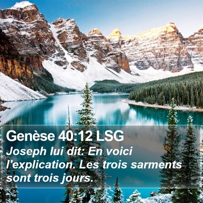 Genèse 40:12 LSG Bible Verse Image