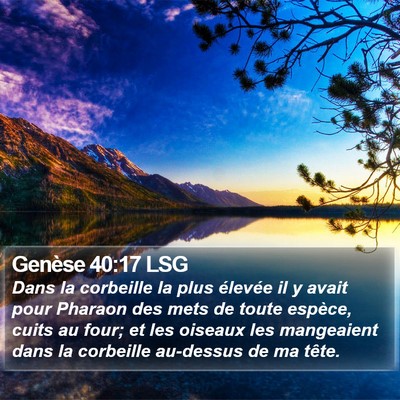 Genèse 40:17 LSG Bible Verse Image