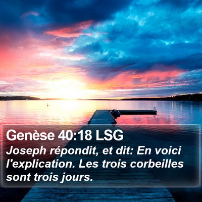 Genèse 40:18 LSG Bible Verse Image