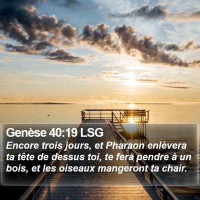 Genèse 40:19 LSG Bible Verse Image