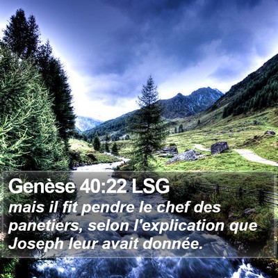 Genèse 40:22 LSG Bible Verse Image