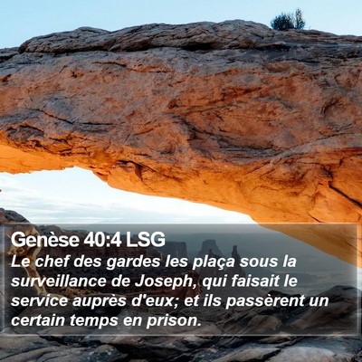 Genèse 40:4 LSG Bible Verse Image